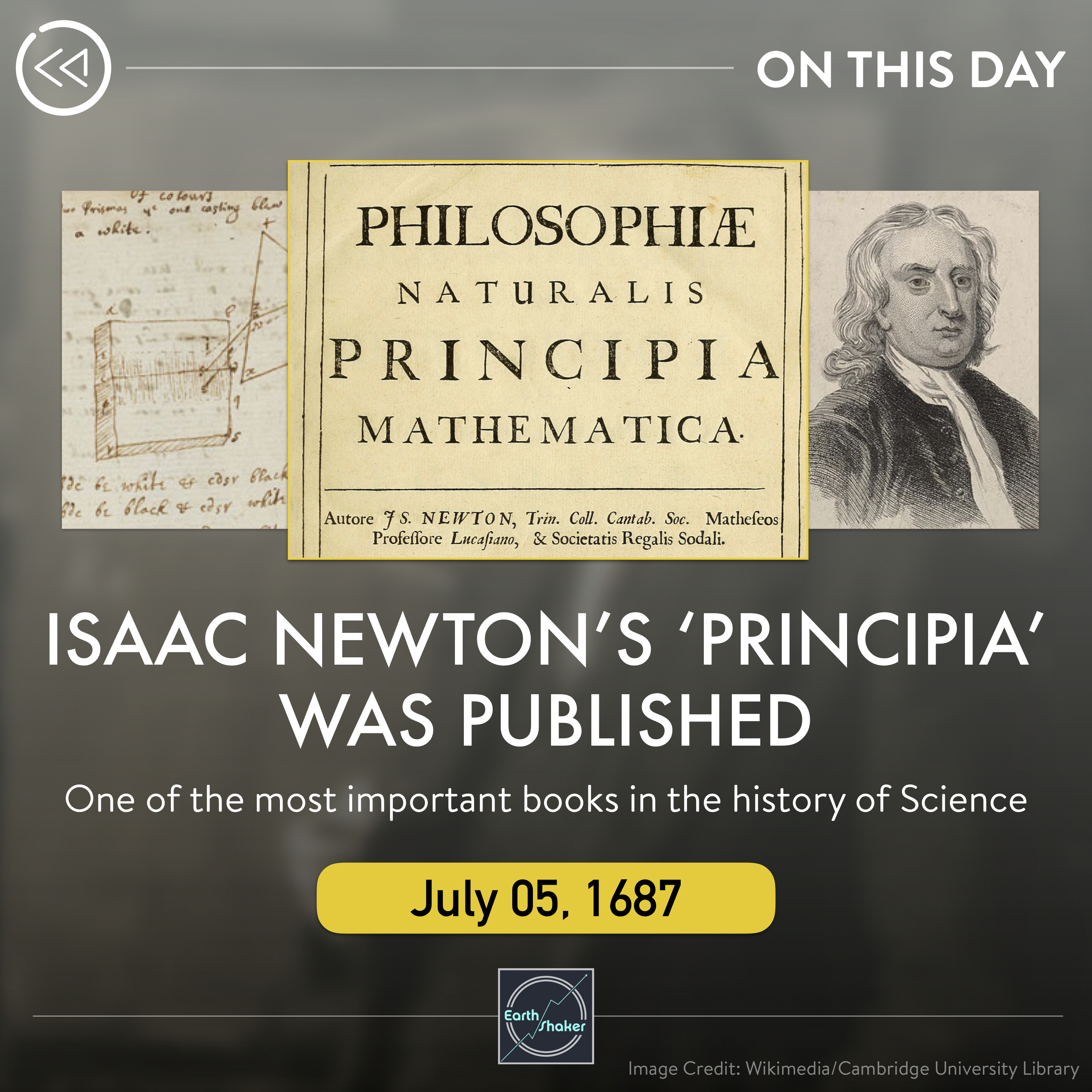 Earth Shaker PH on Twitter: "#AstroOTD ISAAC NEWTON'S 'PRINCIPIA' WAS PUBLISHED On this day in 1687, the 'Philosophiæ Naturalis Principia Mathematica', often simplified to 'Principia', was published by Isaac Newton - detailing