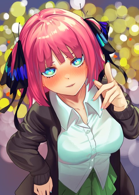 藤見　滉大さんがTwitterに投稿した中野二乃(五等分の花嫁)のイラスト。