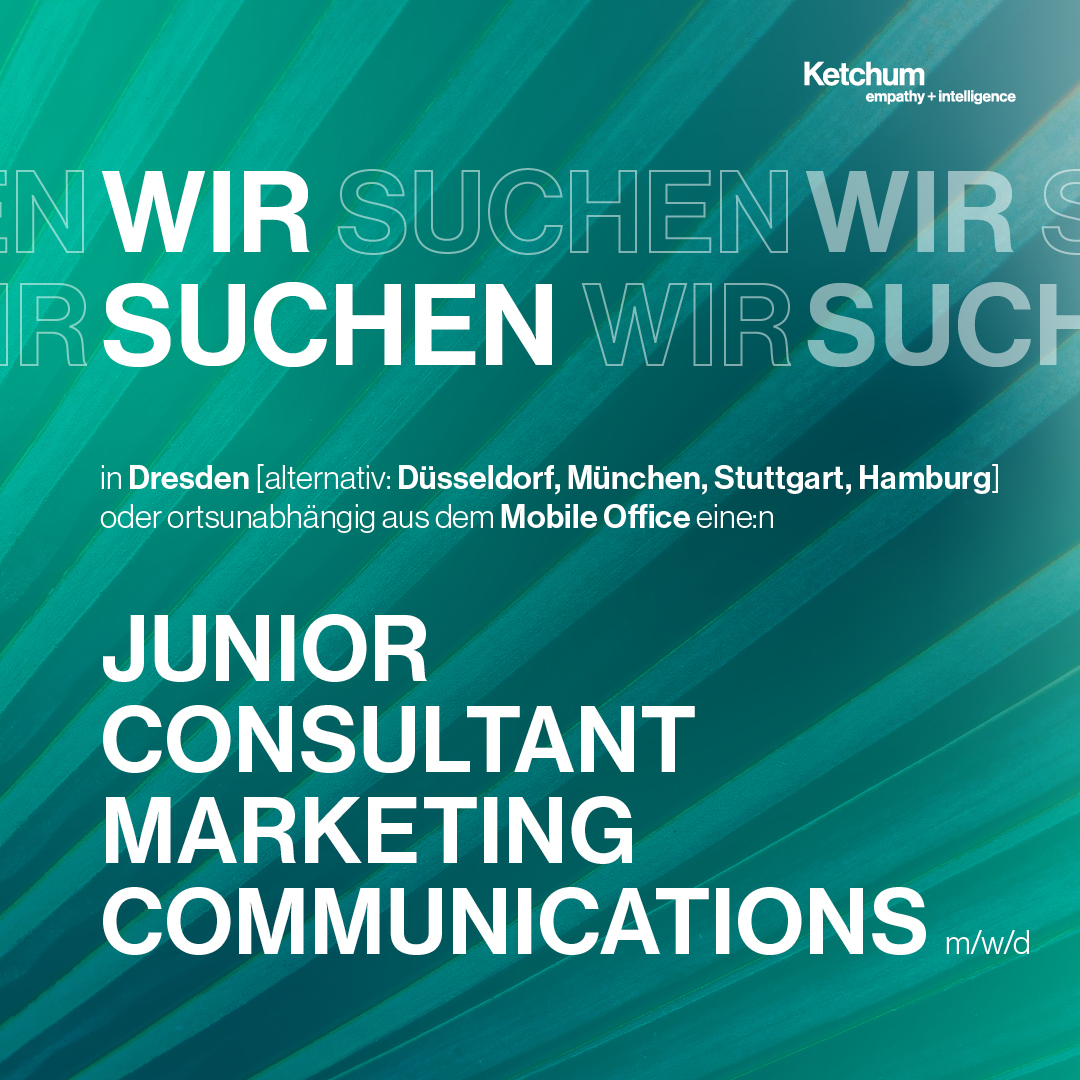 Wir suchen dich - als Junior Consultant mit Schwerpunkt Marketing (m/w/d)! Hier geht es direkt zu unserem Stellenportal: german-ketchum.icims.com/jobs/11328/jun…