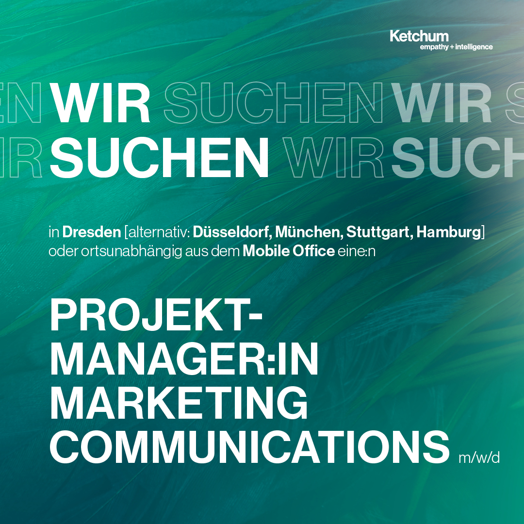 Wir suchen dich - als Projekt-Manager:in mit Schwerpunkt Marketing (m/w/d)! Hier geht es direkt zu unserem Stellenportal: german-ketchum.icims.com/jobs/11326/pro…