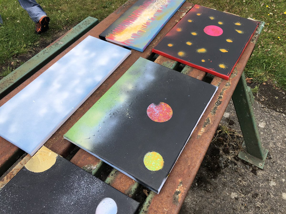 Fun day with <a href="/RecoatGallery/">Recoat</a> and members of the Croy youth group ! The Mural project is taking shape :-)