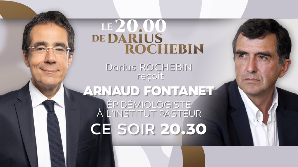 📌 RDV <a href="/LCI/">LCI</a> 📌

➡ Ce soir, <a href="/DariusRochebin/">Darius Rochebin</a> reçoit dans « Le Grand Entretien » Arnaud Fontanet, épidémiologiste à l’institut #Pasteur. 
 
📺 À suivre dans #Le20HdeDariusRochebin à partir de 20h30.