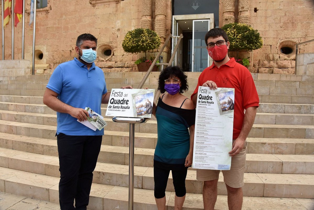 #Torredembarra| El Seguici Popular tornarà a sortir al carrer per la Festa del Quadre de Santa Rosalia #QuadreTdb

🗓️Del 9 al 16 juliol➡️Actuacions en llocs fixos, amb reserva prèvia per garantir les mesures #COVID19
Avui hem presentat els actes ow.ly/DdBK50FoV6J

📷Anna F.