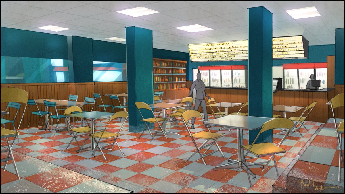 roelofventer's tweet photo. Rendering for set design. First National Bank commercial. via @artstationhq https://t.co/6PLZuVV24Y https://t.co/4DEQyQWNCn