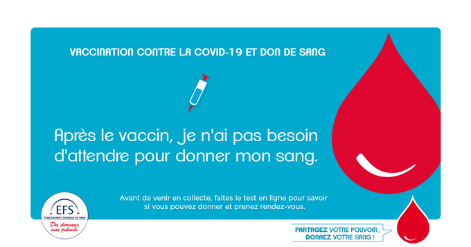 Prefet83's tweet photo. #DonDeSang  | 🩸 Si vous venez de vous faire vacciner contre la #Covid19, vous pouvez donner votre sang sans délai. 
↪ N'hésitez pas à faire un don car les réserves sont au plus bas
📌Trouvez une collecte près de chez vous 👉 https://t.co/ucHkfcJc0J https://t.co/eZTXkig2S3