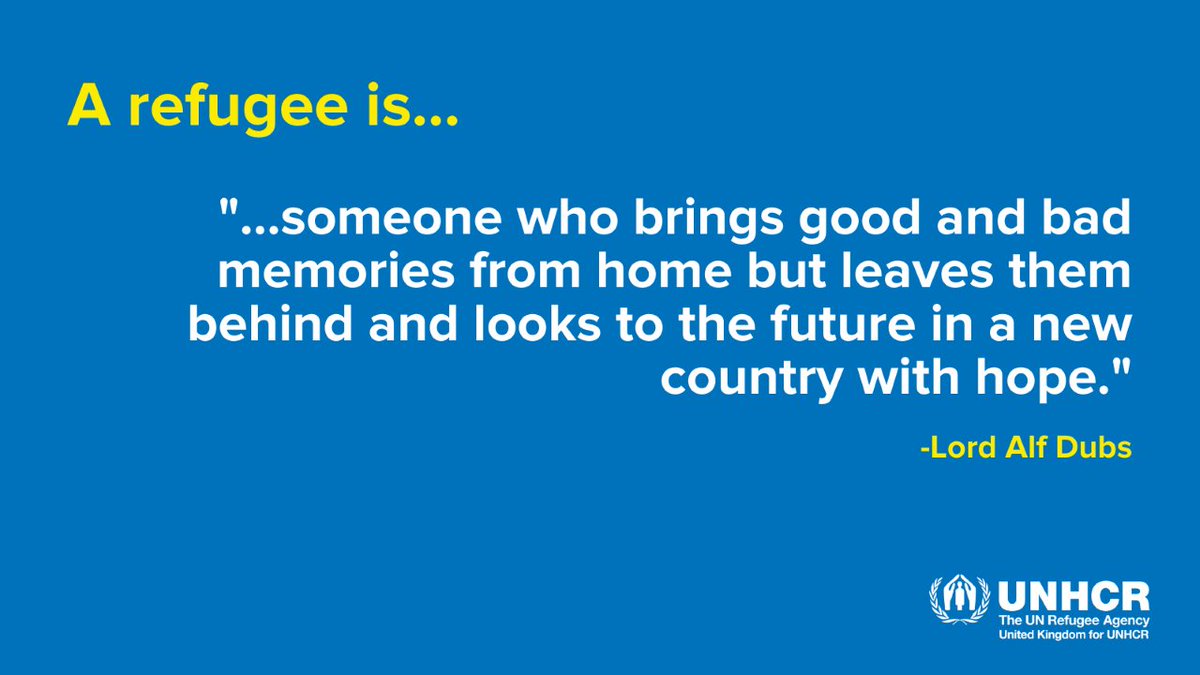 'A refugee is...' 

Today is your last chance to be part of an amazing project by <a href="/UNRefugeesUK/">UK for UNHCR</a>. Define the word refugee, reflecting on your own thoughts and experiences, and be part of a new dictionary. 

Join <a href="/AlfDubs/">Alf Dubs</a> <a href="/susie_dent/">Susie Dent</a> and others: 
unrefugees.org.uk/refugeediction…