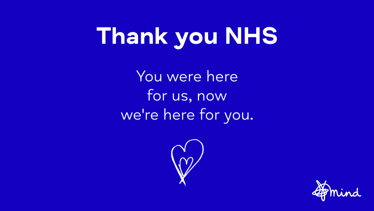 MindCharity's tweet photo. As the NHS celebrates its 73rd birthday, we'd like to thank the key workers who have put their mental health at risk to keep us safe in the pandemic. To all NHS staff suffering from poor mental health, you were here for us and now we are here for you. 💙 #NHS73 https://t.co/oNFO9bQx3u