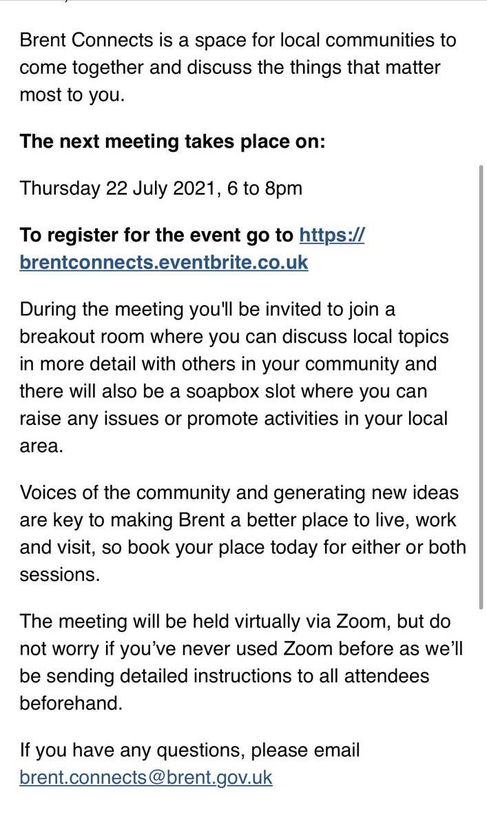 ❗️Brent Connect meeting Thursday 22 July 2021 6-8pm . Link to register lnks.gd/l/eyJhbGciOiJI…