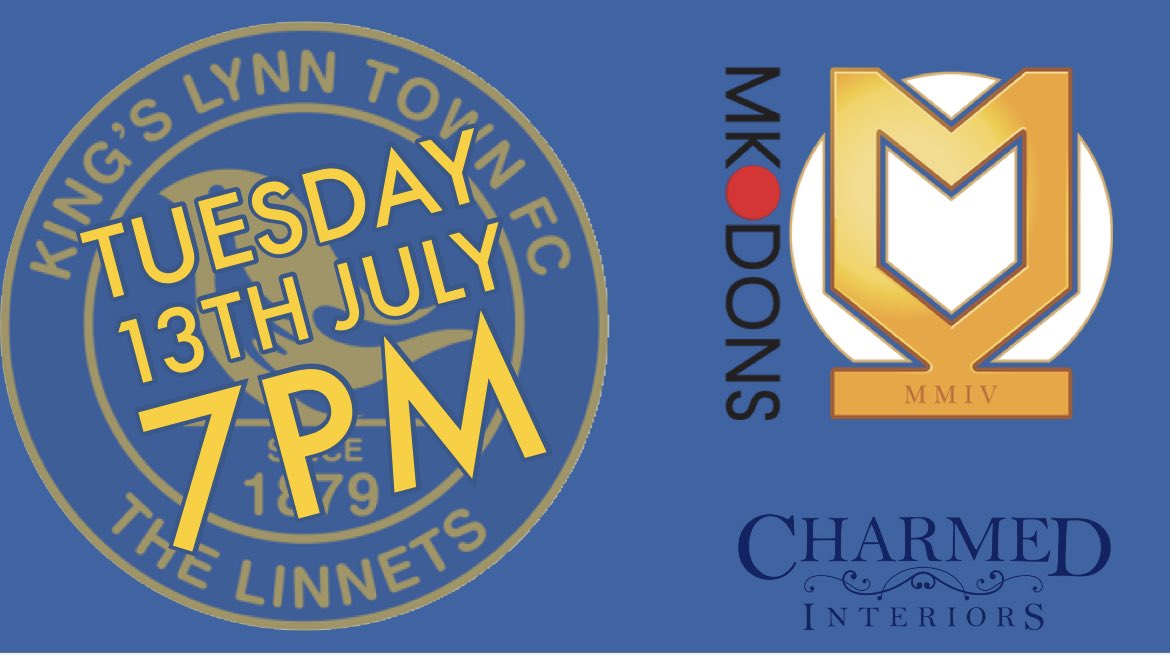 King's Lynn Town FC (@officialkltown) on Twitter photo Our first pre-season friendly is getting closer as we host <a href="/MKDonsFC/">Milton Keynes Dons</a>
Get tickets online now kingslynntownfc.ktckts.com/event/klt2122p… Our first pre-season friendly is getting closer as we host <a href="/MKDonsFC/">Milton Keynes Dons</a>
Get tickets online now kingslynntownfc.ktckts.com/event/klt2122p…