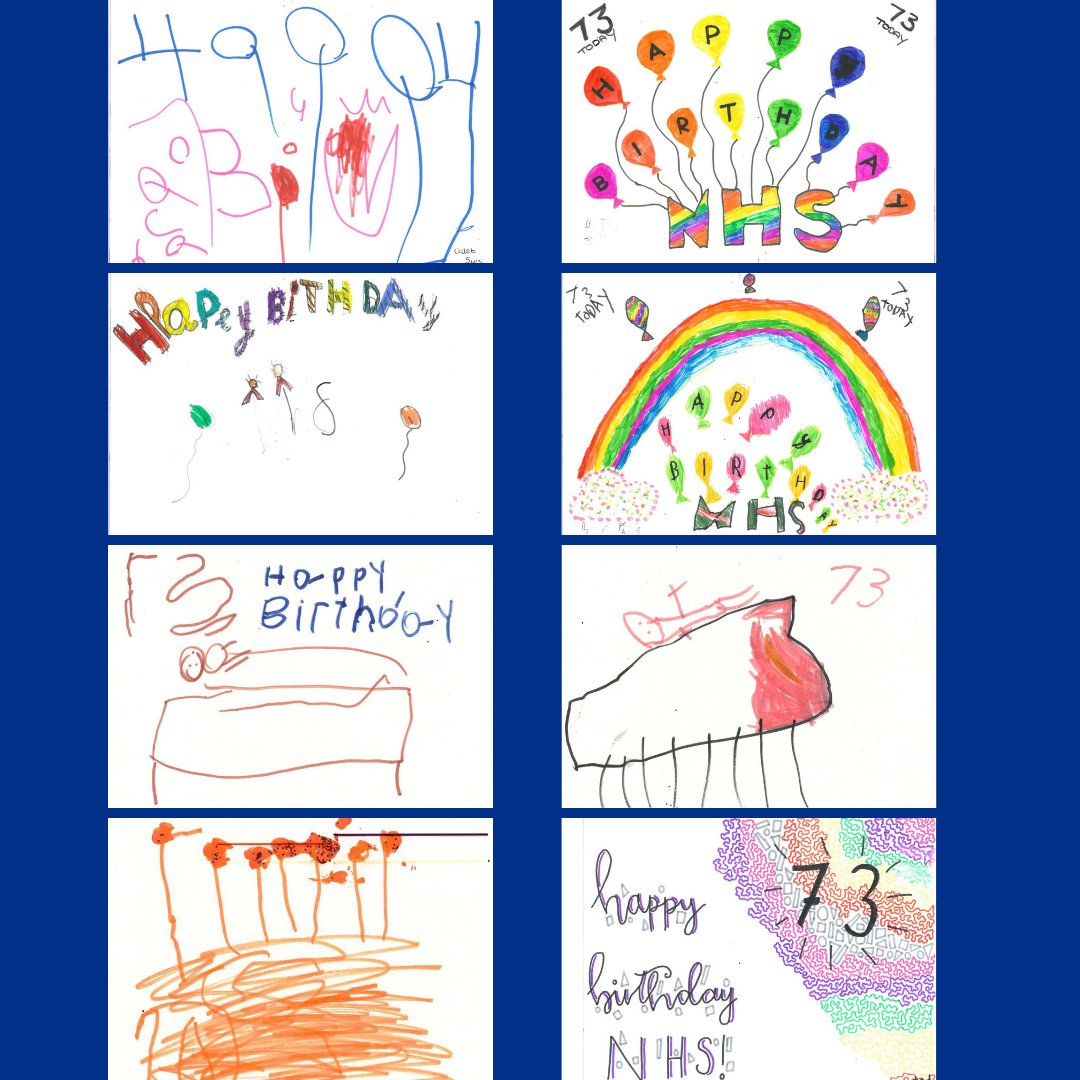 Thank you to First Steps Nursery for these beautiful drawings for #NHSbirthday!