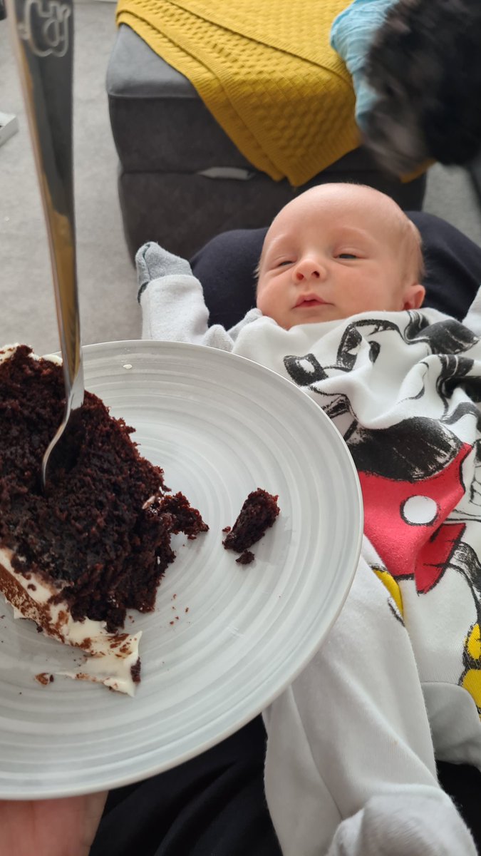 MrsGemChen's tweet photo. My day off today but I celebrated #NHSBigTea at home meeting my new nephew who is 11 days young. Without the wonderful NHS, he wouldn't be here today. I can't think of a better way to celebrate both occasions #Archerjames #guinesscake #hummingbirdbakery https://t.co/ijeXbopN0N
