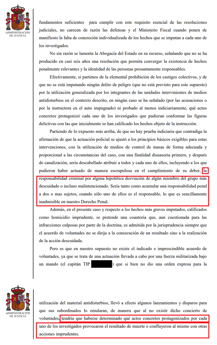 laredjuridica's tweet photo. Comparemos la sentencia que condena a Isa Serra con el Auto que archiva el procedimiento contra los guardias civiles de El Tarajal.
La sentencia de Serra dice que responde por la actuación del grupo. El Auto de Tarajal que hay que individualizar la conducta https://t.co/HSlLBoYSXY