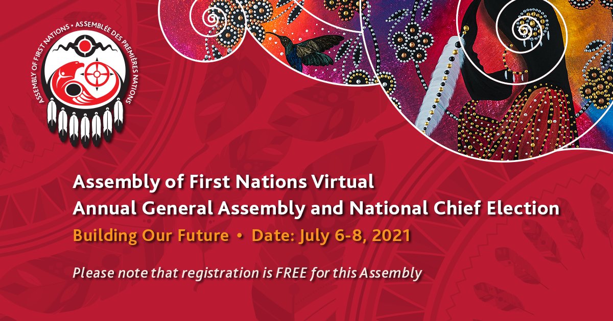 AFN_Updates's tweet image. It’s not too late to register! Join us TOMORROW at AFN’s Annual General Assembly and National Chief election, July 6-8. afn.ca/2021-annual-ge…

Need help registering? Watch this video: youtube.com/watch?v=-1Mxyo…

#AFNAGA #AFNElection #BuildingOurFuture