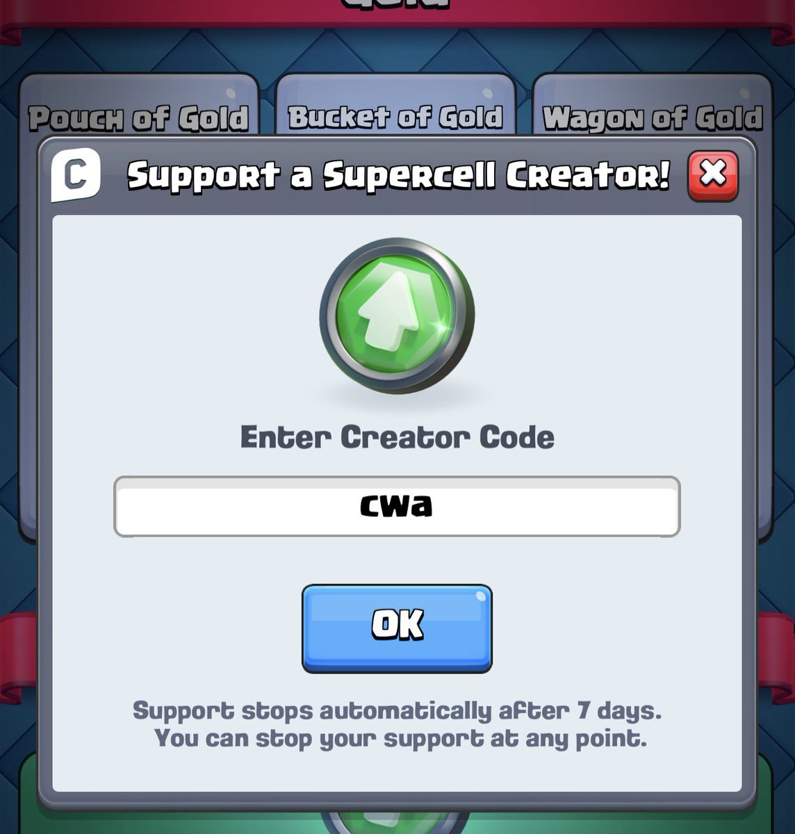 Thanks for using code “CWA” in Supercell games!!

🚨GIVEAWAY🚨

💰$100 (5 x $20 winners)💰

✅To enter simply follow and retweet!

📝 PayPal, Venmo, or charitable donation only.
📝 Golden Mega Knight winner announced tomorrow (still time to enter!)
📝 Code “CWA” not mandatory!