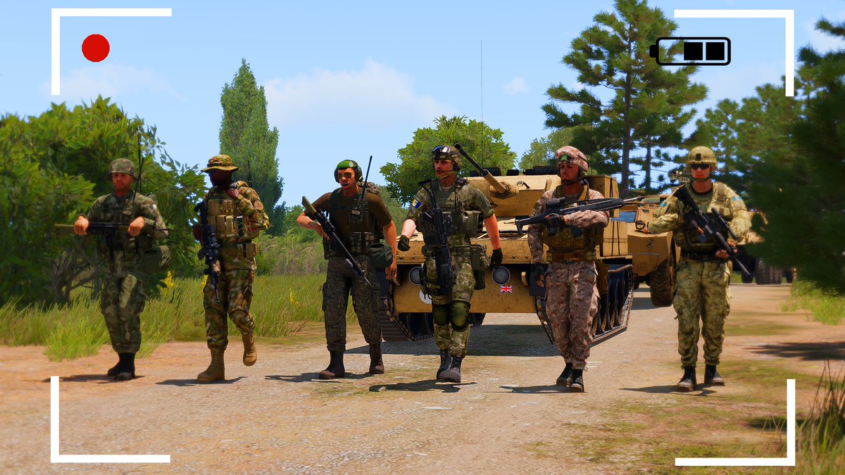 AltianForces's tweet photo. Multinational training with members of.:  #Livonia, the Federal Republic of #Altis, #Malden, #Masere, #Vespaccia and #Sahrani.

#Arma3 #AAF https://t.co/PNwejTlswV