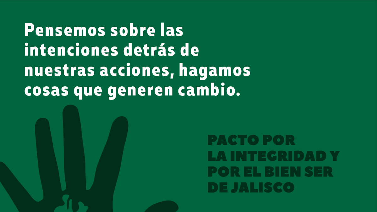 PactoIntegridad's tweet photo. Pensemos sobre las intenciones detrás de nuestras acciones, hagamos cosas que generen cambio ✋ #PactoIntegridad 👉 https://t.co/CYxfReJlgM https://t.co/Gxy4cZN9mY