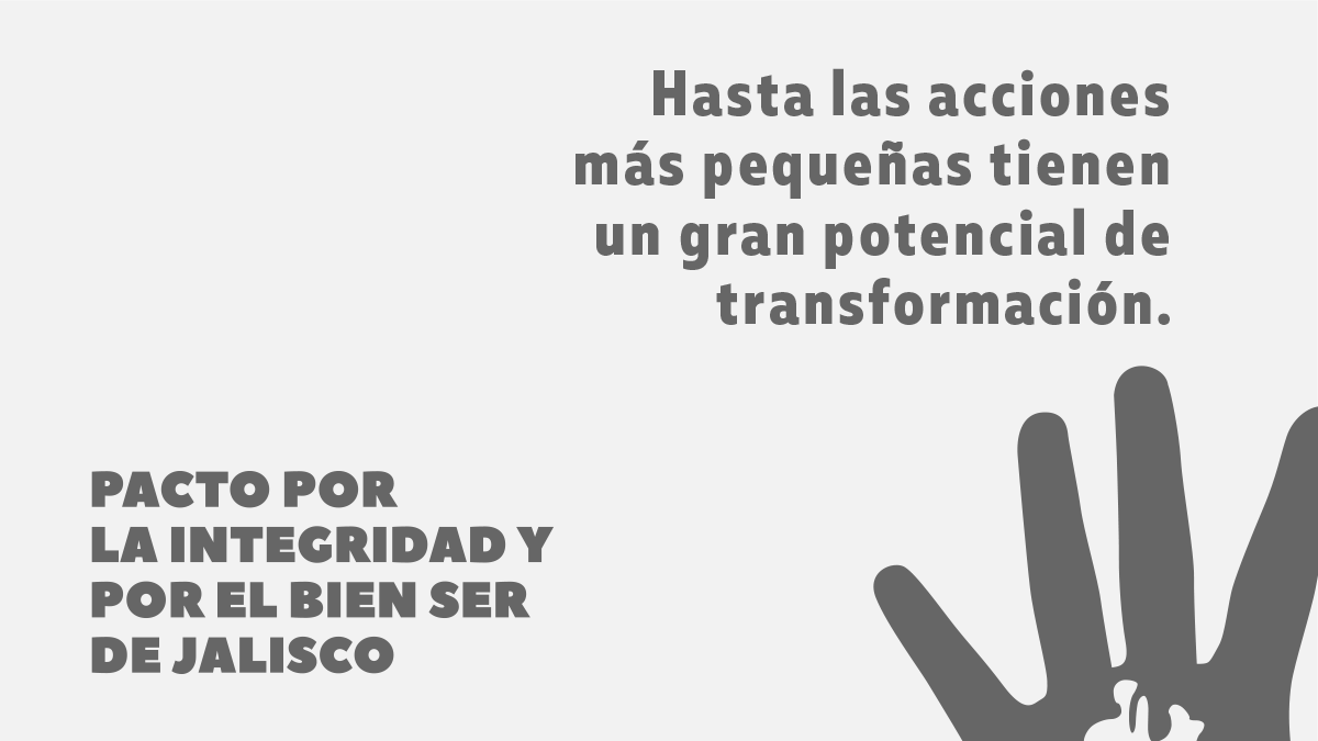 PactoIntegridad's tweet photo. Hasta las acciones más pequeñas tienen un gran potencial de transformación ✋ #PactoIntegridad 👉 https://t.co/CYxfReJlgM https://t.co/Lo4OlM99NI