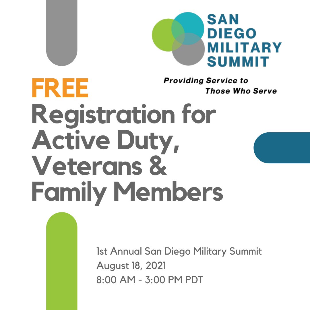 ThElizabethHosp's tweet photo. North San Diego Business Chamber is hosting a free Military Summit on August 18 at the San Diego Air &amp; Space Museum. This Summit brings together the military and business communities for a day of workshops, presentations, and networking.  To register visit https://t.co/JfhQ7UcNyF https://t.co/9aBDOmLqk1
