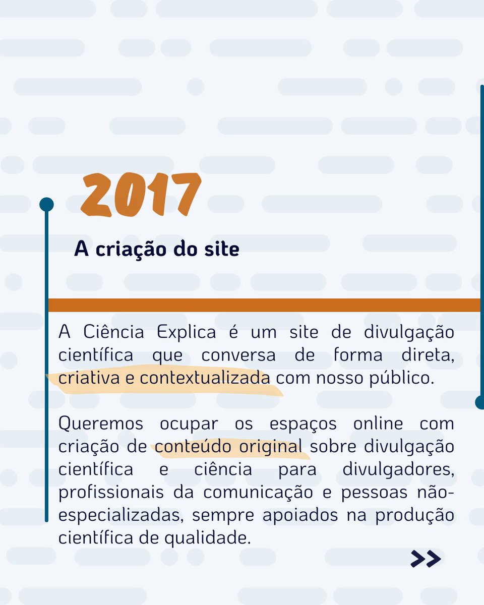 ⚡️ Conheça nossa história ⚡️

Desde nossa criação, em 2017, produzimos diversos conteúdos científicos originais e baseados nas ciências, sempre com a ajuda de parceiros.

#DivulgaçãoCientífica #DC #DivulgadorCientífico #Comunicação #ProfissãoCiência #ACiênciaExplica