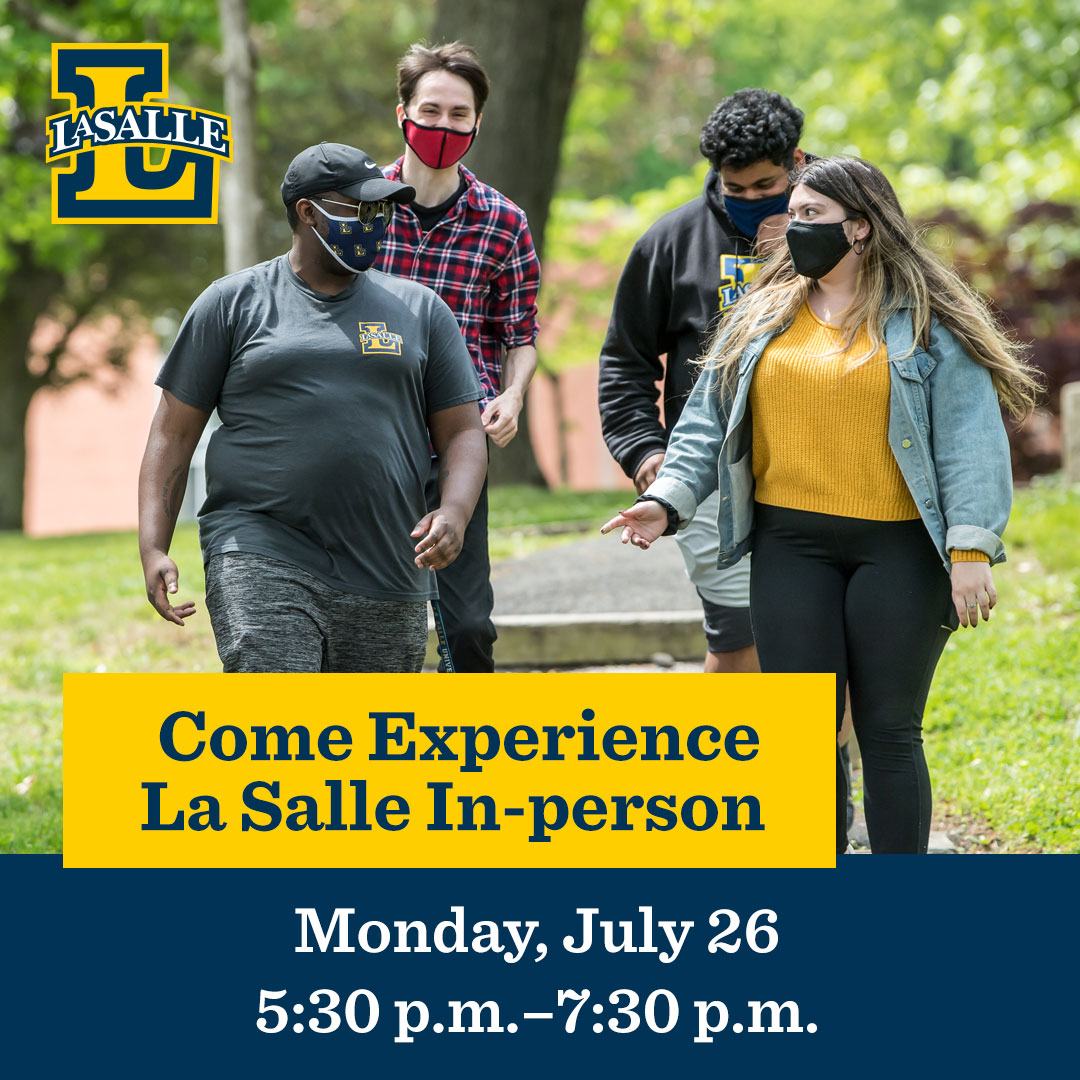 LaSalleUniv's tweet photo. Admitted students: Learn more about our University from current students, local alumni, faculty and staff at our Life at La Salle event. #NewExplorer
Register today: https://t.co/31mgiRCaE7 https://t.co/XWX2aY1FeR