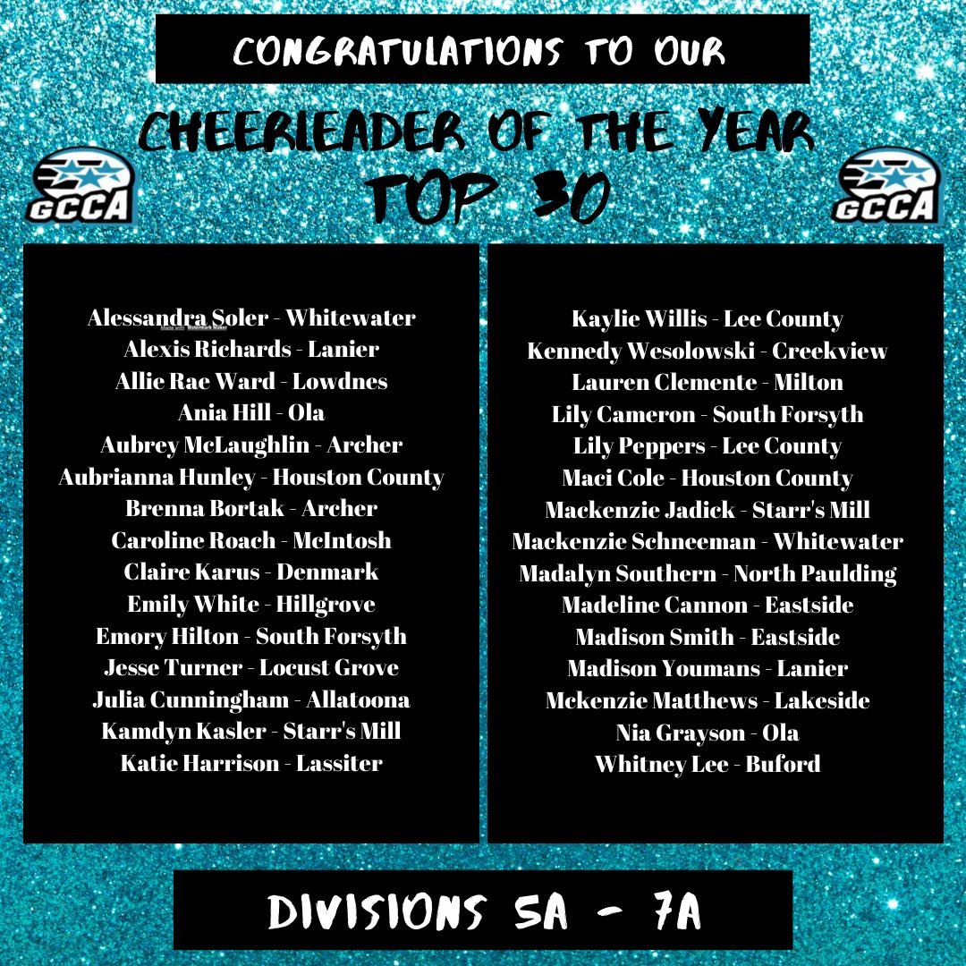 Please join us in congratulating our Top 30 COTY in each division!! We are so proud of you!!! 🎉💙