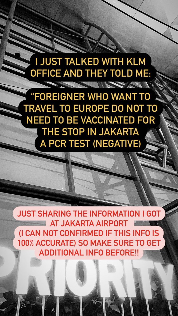 awildfeeling's tweet photo. @GarudaCares hello 👋 KLM Airlines said it today, so can we go to Jakarta from Bali to do the transit please? https://t.co/dMlODuV2G1