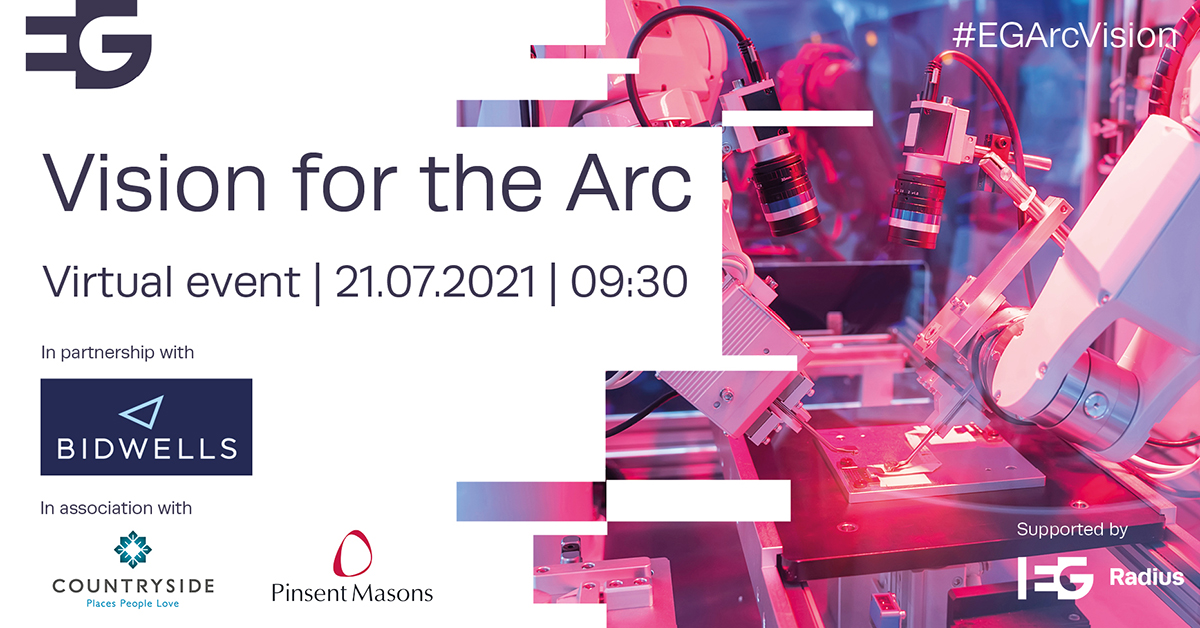 Looking forward to the release of <a href="/estatesgazette/">EG</a>'s forthcoming production Vision for the Arc being released 21 July and featuring <a href="/Pinsent_Masons/">Pinsent Masons</a>' Iain Gilbey as part of the panel. To find out more and register click the link: eg.co.uk/contact-us/vis…

#EGArcVision #OxCamArc