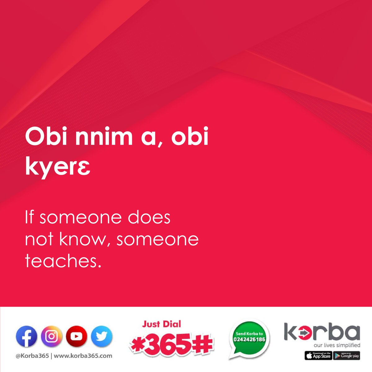 Korba365's tweet photo. There's no shame in not knowing. We should share knowledge to improve ourselves.
#fintechs #korbacare #MondayMotivaton https://t.co/zaab12C9YT