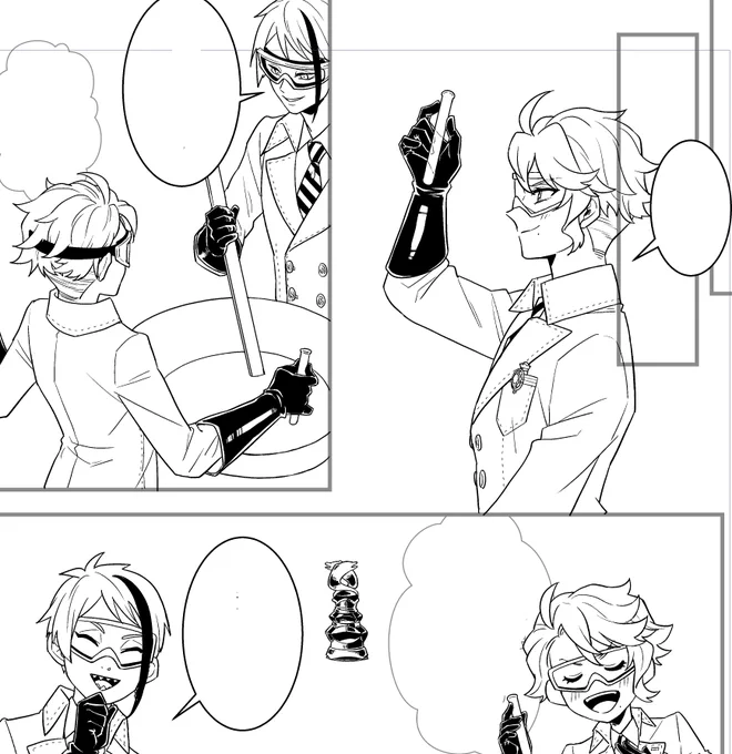 ブラシで実験服のステッチを描く時謎の快感を感じます
楽しい 