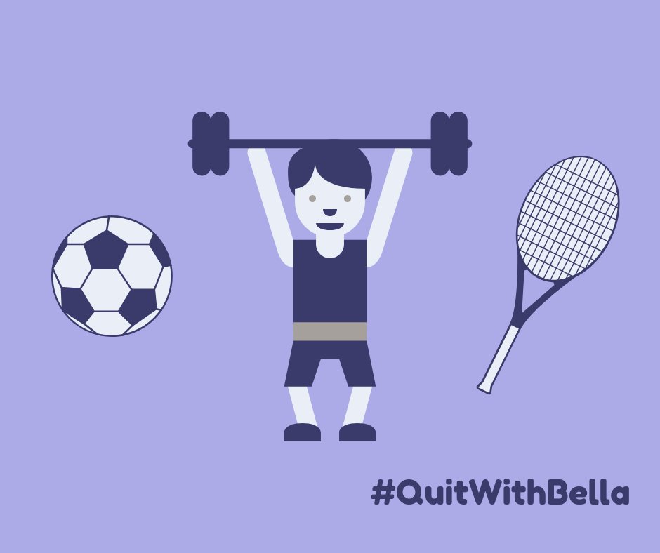 QuitWithBella's tweet photo. Struggling with cravings? Research has found that exercising can reduce feelings of nicotine withdrawal. When you feel the urge to smoke, try to do something active instead, even gentle exercise like a walk will help. #Quit #AI #App #RoboCoach #Smokefree https://t.co/IGdfuZhuG3