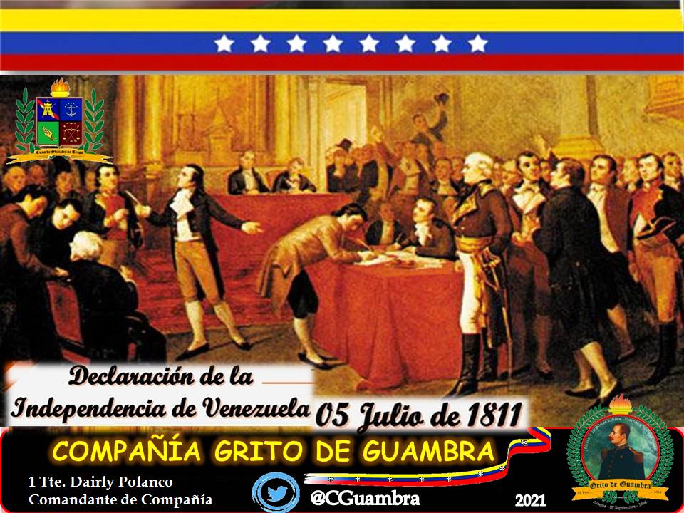 #EFEMÉRIDES #5Jul 210 años de la Firma del Acta de Independencia, acción que nos emancipó para siempre del yugo español. Hoy más que nunca defenderemos nuestra libertad y soberanía, con el mismo espíritu de lucha de nuestros próceres independentistas #IndependenciaAyerYHoy #FANB