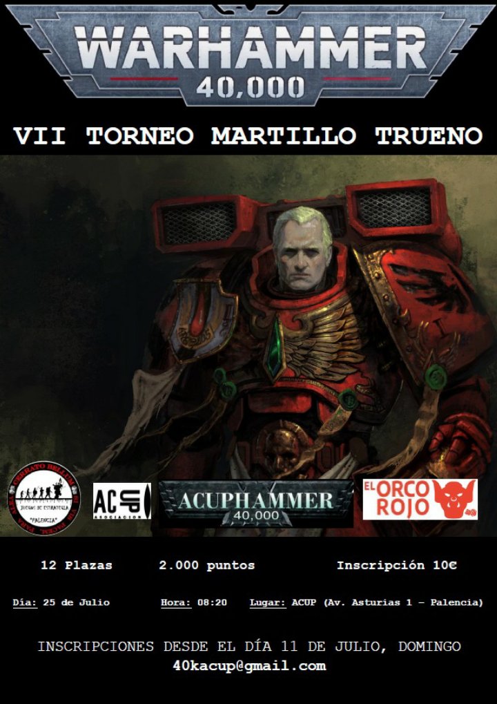 acuphammer's tweet photo. Volvemos a la carga con la VII edición del Torneo Martillo Trueno.

Visita nuestra web para ver la información completa.
https://t.co/EWV7H3Ky1t

#warhammer40k #warhammer40000 #torneo #tournament https://t.co/7gNIXePCcE