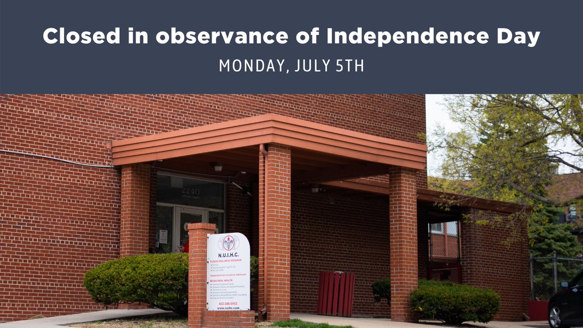 urban_ne's tweet image. We hope you had a fun and safe holiday! Our office and medical center are closed today in observance of Independence Day. We will reopen at 8:00 am tomorrow!

#NativeWellness #UrbanIndian #UrbanIndianHealth