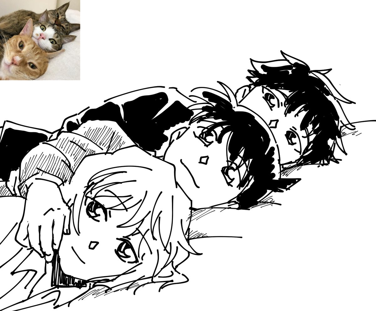 [1/2] ever see a photoset of cats and think about kaishinshi
#DetectiveConan #kaishinshi #名探偵コナン #快新志 