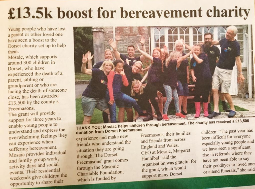 Thank you, 'The New Stour and Avon' magazine. Dorset #Freemasonry helping <a href="/Mosaic16/">Mosaic</a> support 300 #Dorset children. £13.5K raised by #Masons. Well deserved Mosaic ❤️
<a href="/WorvellMichelle/">Michelle Worvell</a> <a href="/Masonic_Charity/">Masonic Charitable Foundation</a> <a href="/Bournemouthecho/">Bournemouth Echo</a>