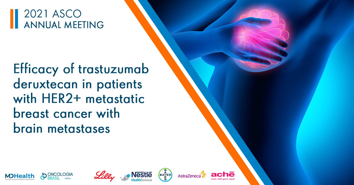 Patients with HER2+ metastatic breast cancer are at high risk of developing brain metastases and treatment options are limited when secondary involvement lesions arise in the central nervous system (CNS). 
More information: bit.ly/3dJywLS 
#ASCO21 #mama #trastuzumab