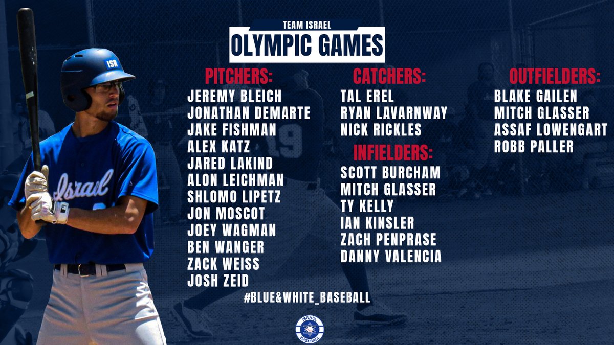 Israel Baseball 🇮🇱⚾️ (@ilbaseball) on Twitter photo Here is #TeamIsrael's 24-man traveling roster for <a href="/Tokyo2020/">#Tokyo2020</a> 🇮🇱⚾️💪
#blueandwhite_baseball #בייסבול_כחולבן Here is #TeamIsrael's 24-man traveling roster for <a href="/Tokyo2020/">#Tokyo2020</a> 🇮🇱⚾️💪
#blueandwhite_baseball #בייסבול_כחולבן