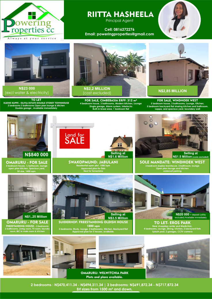 Listings Featured in our July issue by Riita Hasheela from Powering Properties cc - mailchi.mp/property264.or…