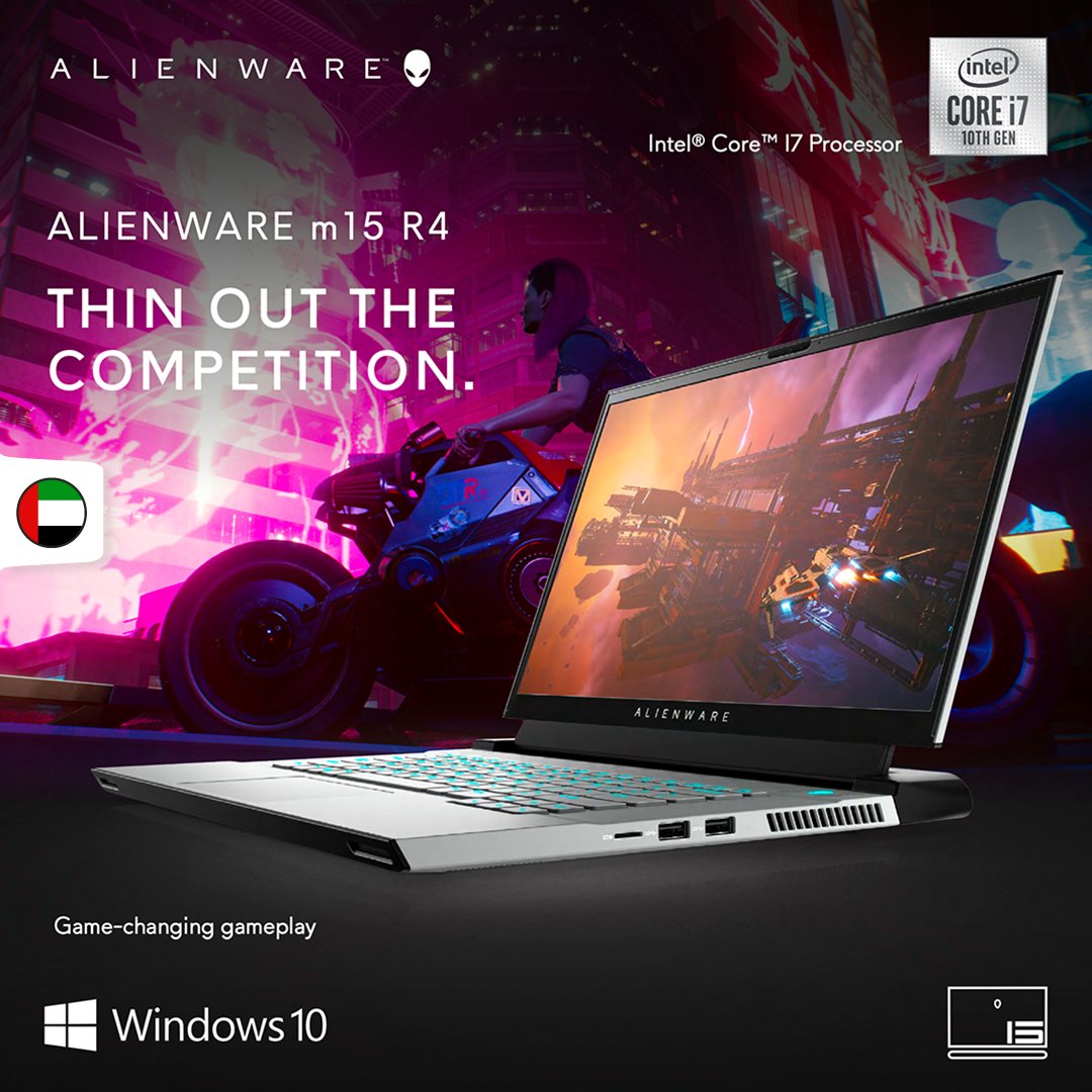 VirginMENA's tweet image. Alienware&apos;s thinnest gaming laptop to date with no compromises! Thin out the competition with the M15!

Alienware هو الكمبيوتر الشخصي المخصّص للألعاب الأرفع حتى اليوم بلا منازع... وبلا مساومات! استعد للمنافسة مع M15!

#Intel #DELL #Windows10Home