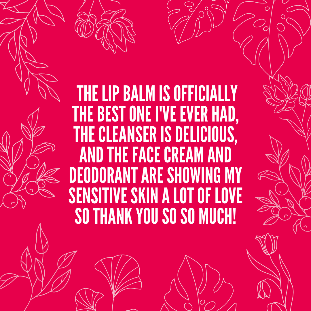 We are so thankful for kind words from our customers 💕

Have you tried out any of our products yet? What did you think?