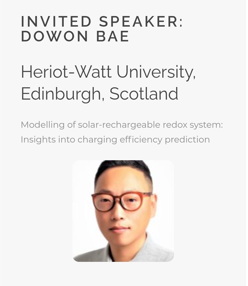 SPTech_conf's tweet photo. @BaeDowon is ready to tell us more about solar-rechargeable redox systems! #SPTech21 https://t.co/Jom1c6fTTC