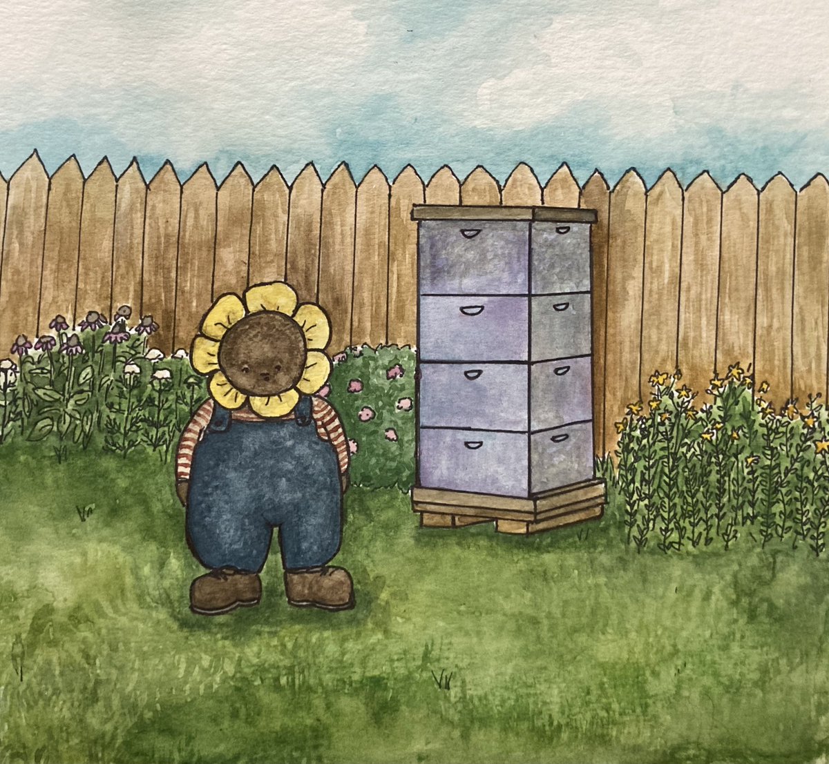 Flower beekeeper is finished (looks more clear in rl). Next time I’ll add some more hives. This Flower keeps bumblebees 🐝 #nativepollinators #savethebees