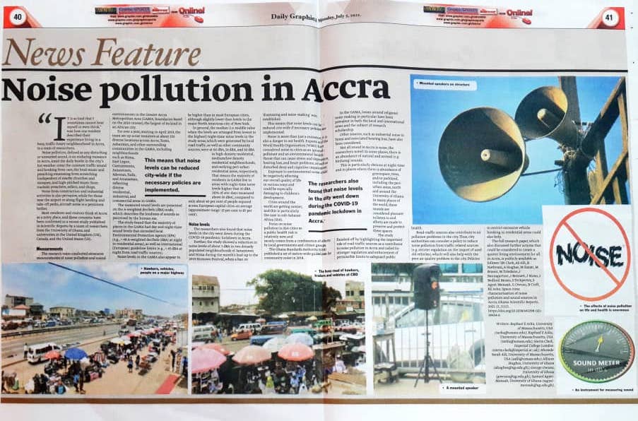 Sierra Clark (@sierraclark2) on Twitter photo Stepped outside of academic writing to write a feature article for a newspaper in Ghana with <a href="/raphazi1/">Raphael E Arku, ScD</a> <a href="/allliabosede/">allisarah</a> and others at the University of Ghana on #noisepollution in #Accra Stepped outside of academic writing to write a feature article for a newspaper in Ghana with <a href="/raphazi1/">Raphael E Arku, ScD</a> <a href="/allliabosede/">allisarah</a> and others at the University of Ghana on #noisepollution in #Accra