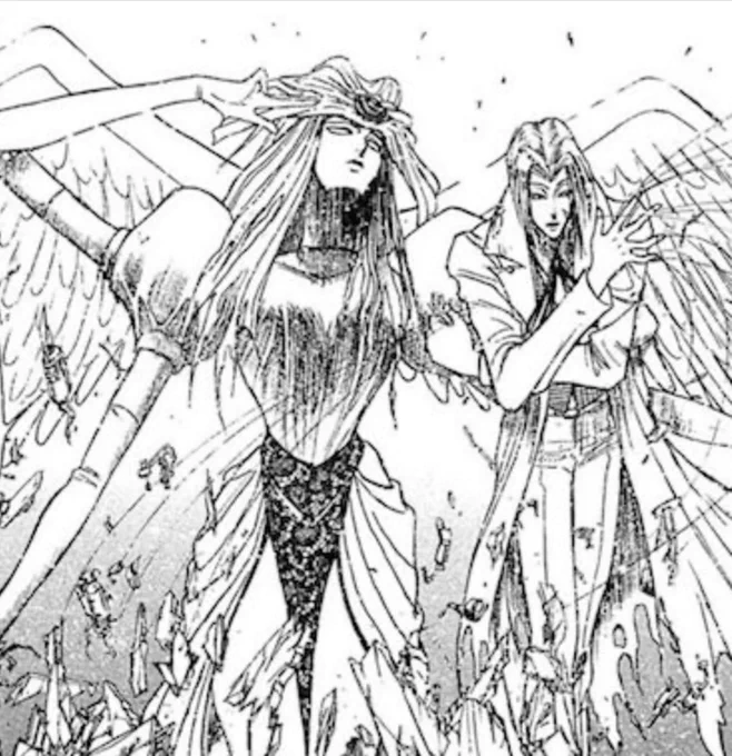 I have quite a few but today Imma focus on Kazuhiro Fujita (Ushio Tora, Karakuri Circus). What drew me to his style is his exaggerated facial expression, flow and composition that somehow exudes energy and grace at the same time. His style is so fluid. Plus dude's is hilarious 😂 https://t.co/YQPKnmIjG2 