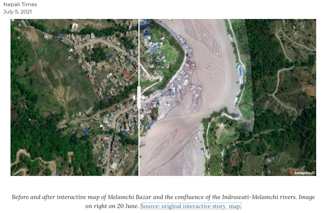 Our recent work about the rapid, locally-led #Drone deployment exercise for Immediate Damage Assessment & Situational Analysis at Melamchi Bazar. Major Immediate uses include: Better Situational Awareness, High Temporal Accuracy,  Rapid Damage & Loss Assessments etc #Drones4Good
