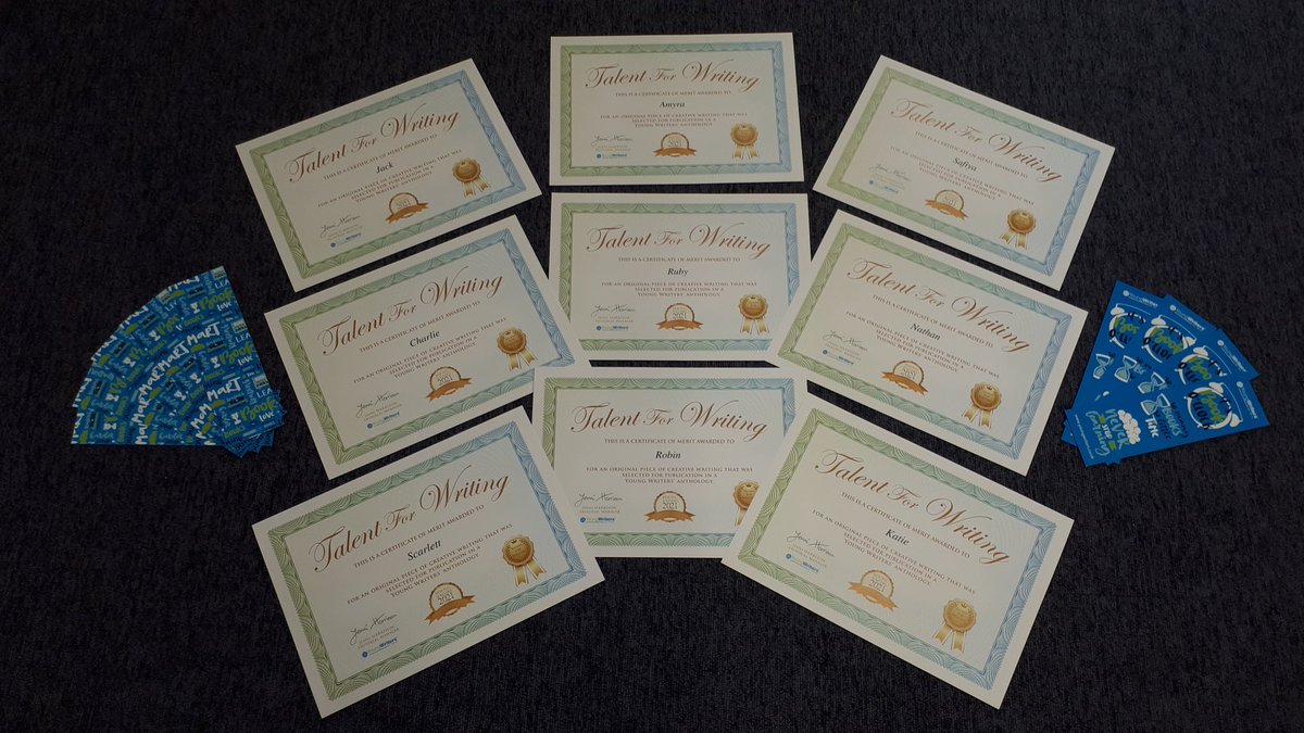 CDSEnglish's tweet photo. Congratulations to nine of our creative writers in Miss Johnson's Y7 and Y10 clubs who have had their work chosen for publication in the next anthology from @YoungWritersCW Well done and we look forward to putting your work into our library for others to read and enjoy! https://t.co/vVBKk57EqC