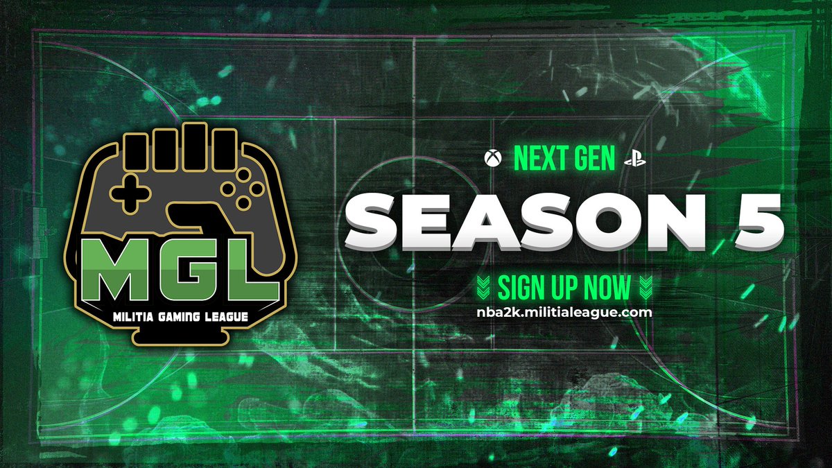 We’re excited to announce our final season of 2K21 Post Draft is here! Signup for MGL Season 5 by 7/21 to secure your spot into our preseason tournament!

⁃$65 Entry Fee
⁃3 Week Regular Season
⁃2 Tournaments

⬇️Signup below⬇️

nba2k.militiagamingleague.com/mgl-pro-am-lea…

#NBA2K21