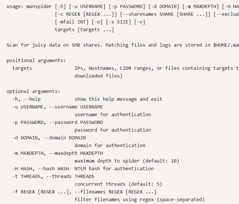 ptracesecurity's tweet image. MANSPIDER: Crawl SMB shares for juicy information  securityonline.info/manspider-craw…  #Pentesting #MANSPIDER #CyberSecurity #Infosec