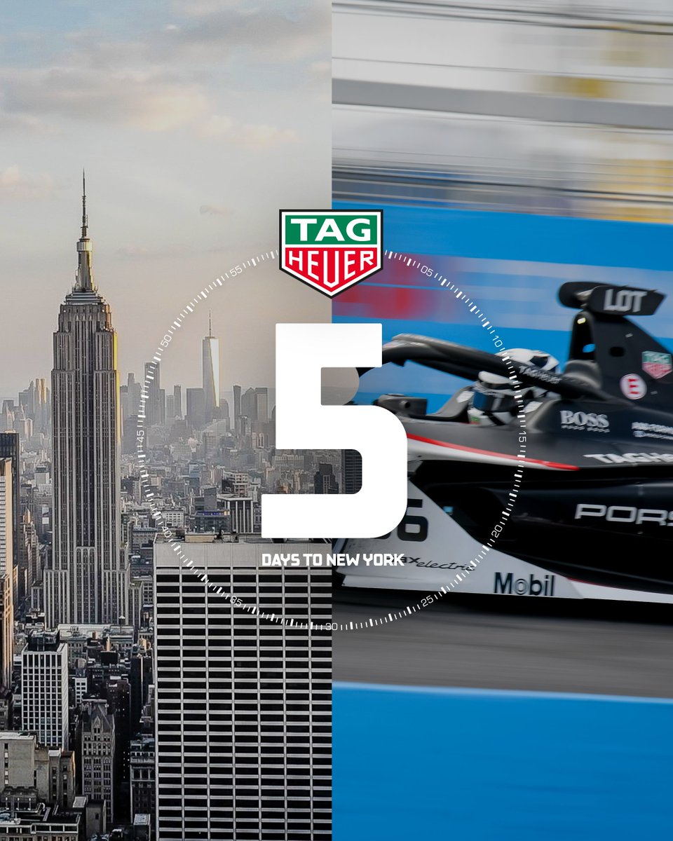 Start spreading the news.... IT'S RACE WEEK!

5️⃣ days to go until the ABB #NYCEPrix begins 🇺🇸

<a href="/TAGHeuer/">TAG Heuer</a>